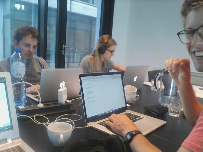 Photo of the team working