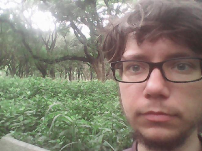 My face in a park