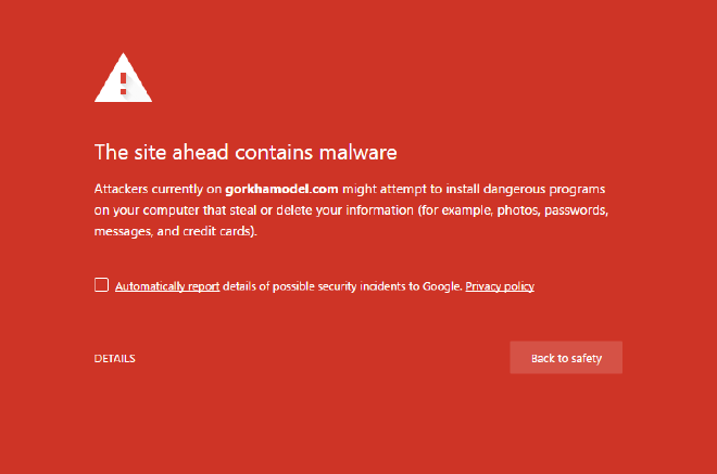 Website with malware